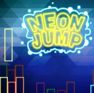 Jump through a neon-infused world